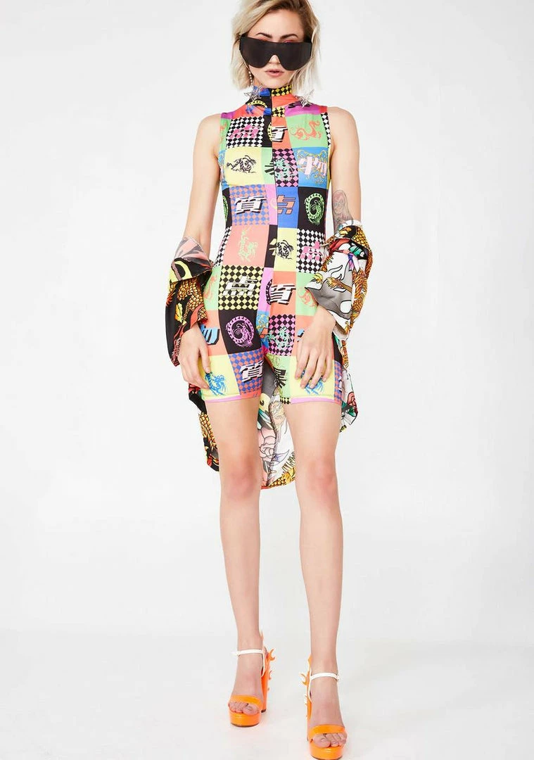 Wholesale π Jaded London Tokyo Script Checkerboard Print Cycling Short Playsuit Jumpsuits & Rompers β 5 Jaded London Tokyo Script Checkerboard Print Cycling Short Playsuit Jumpsuits & Rompers