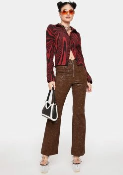 Jaded London Manic Plisse Button Up Shirt