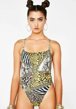 Jaded London Square Neck Swimsuit