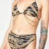 Jaded London Gold Member High Cut Bikini Bottoms Swim