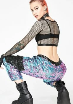 Jaded London Bottoms Sequin Cargo Trousers
