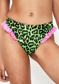 Jaded London Leopard Thong Bikini Bottoms