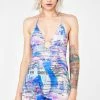 Jaded London Glitch Print Cycling Short Playsuit Jumpsuits & Rompers