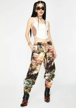 Jaded London Renaissance Script Lace-Up Sweatpants Bottoms