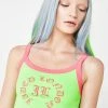Jaded London Tops Neon Ribbed Crop Top
