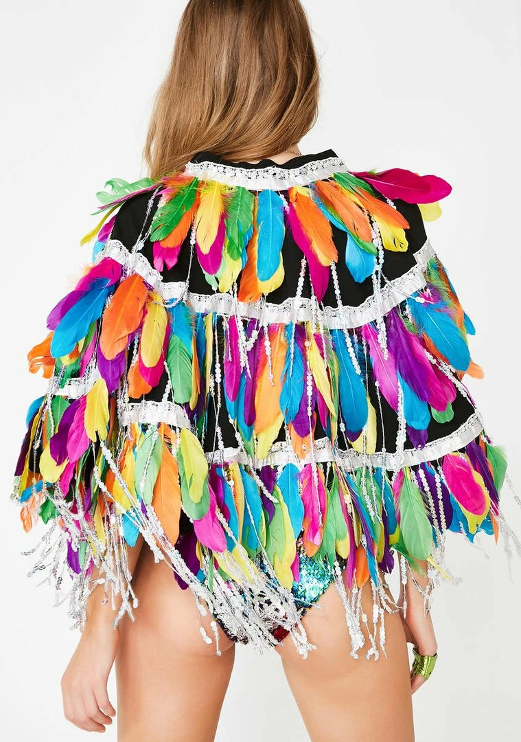 Best Sale π€© Jaded London Outerwear Feathers And Sequin Fringe Cape β 6 Jaded London Outerwear Feathers And Sequin Fringe Cape