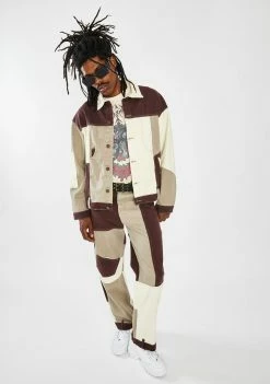 Budget ๐ฅฐ Jaded London Outerwear Brown Patchwork Denim Jacket ๐ฏ 8 Jaded London Outerwear Brown Patchwork Denim Jacket