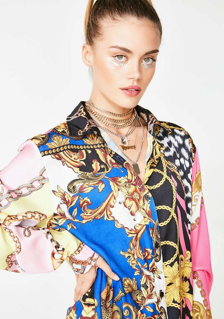 Buy 𧨠Jaded London Tops Mixed Scarf Print Oversized π Shirt β 5 Jaded London Tops Mixed Scarf Print Oversized Shirt