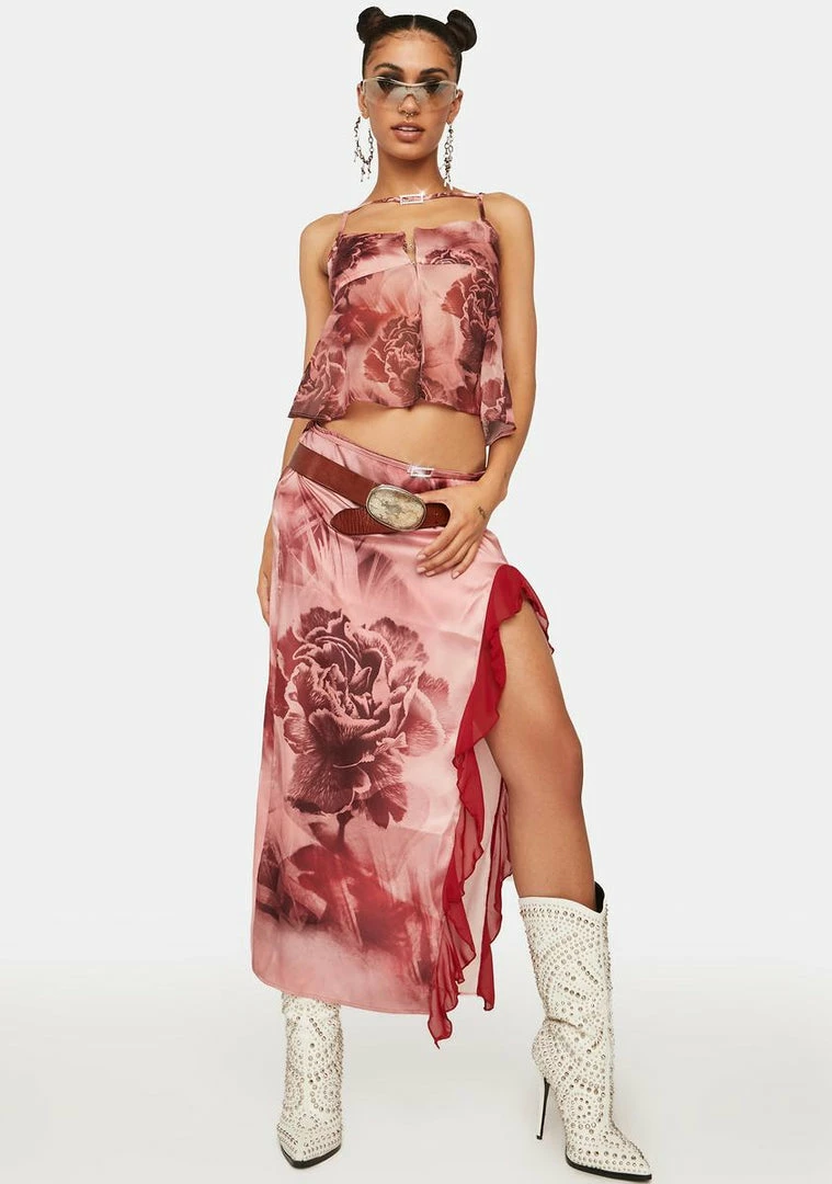 Brand new π₯° Jaded London Vintage Rose Frill Midi π Skirt π 4 Jaded London Vintage Rose Frill Midi Skirt
