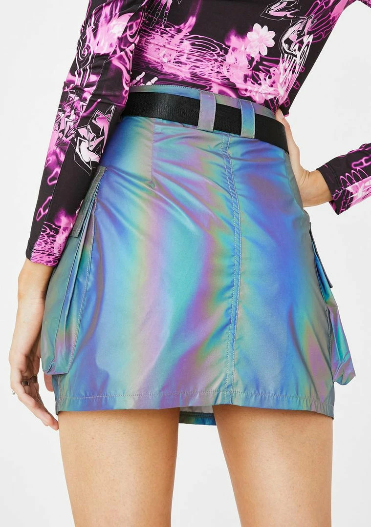Wholesale π― Jaded London Bottoms Rainbow Reflective Belted π Skirt π 6 Jaded London Bottoms Rainbow Reflective Belted Skirt