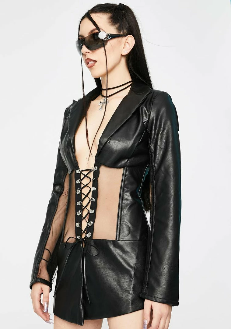 Discount π Jaded London Outerwear Vegan Leather Corset Blazer π₯ 4 Jaded London Outerwear Vegan Leather Corset Blazer