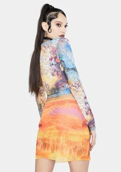 Jaded London Cheetah Roses Mash Up Print Cardigan