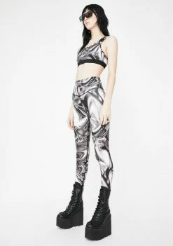 Jaded London Chrome Print High Waist Leggings