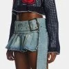 Jaded London Ludlow Denim Mini Skirt Bottoms
