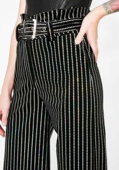 Cheapest 😀 Jaded London Sequin Stripe Velvet Wide Leg Trousers ❤️ 8 Jaded London Sequin Stripe Velvet Wide Leg Trousers