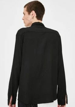 Jaded London Diamante Spider Web Button Up Shirt