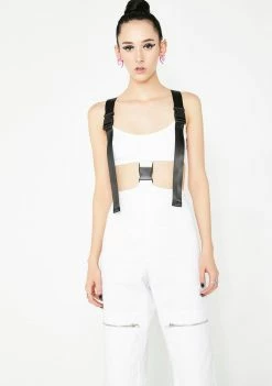 Jaded London Jumpsuits & Rompers White Cut Out Cargo Jumpsuit
