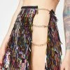 Jaded London Bottoms Rainbow Sequin Spike Mini Skirt