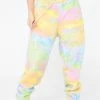 Jaded London Bottoms Rainbow Fleece Joggers