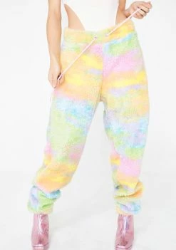 Jaded London Bottoms Rainbow Fleece Joggers