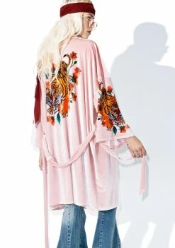 Jaded London Outerwear Velvet Trophy Kimono