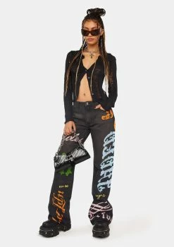 Jaded London Bottoms Honey Bum Low Rise Jeans