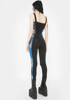 Jaded London Active Heartbeat Print Cut-Out Catsuit