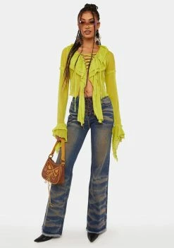 Jaded London After Hours Lace Up Jeans Boyfriend Jeans