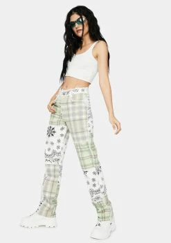 Jaded London Patchwork Bandana Boyfriend Jeans