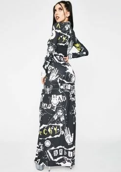 Jaded London Punk Print Maxi Dress Dresses