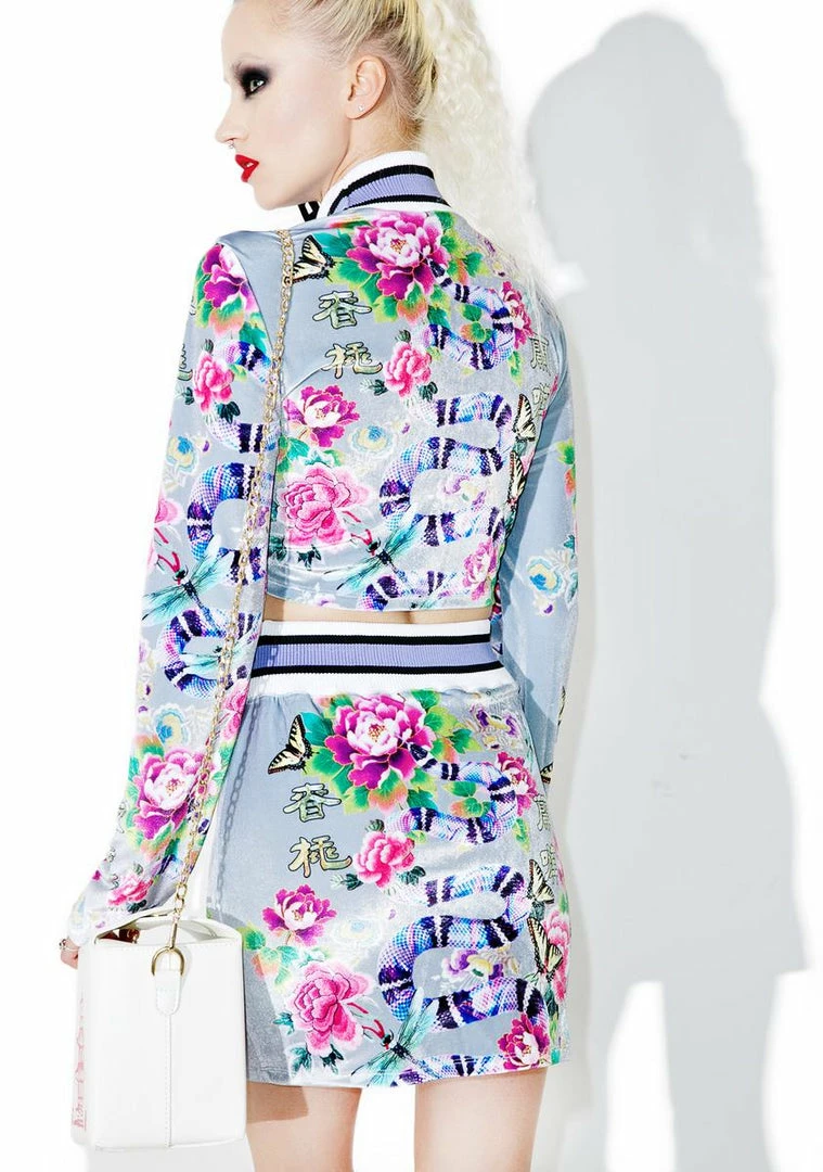 Outlet 😍 Jaded London Bottoms Printed Velvet Mini 👗 Skirt 🌟 6 Jaded London Bottoms Printed Velvet Mini Skirt