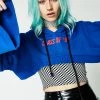 Jaded London Class Of 97 Print Crop Hoodie Tops