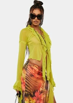 Jaded London Flamenco Frill Blouse Dress Blouses