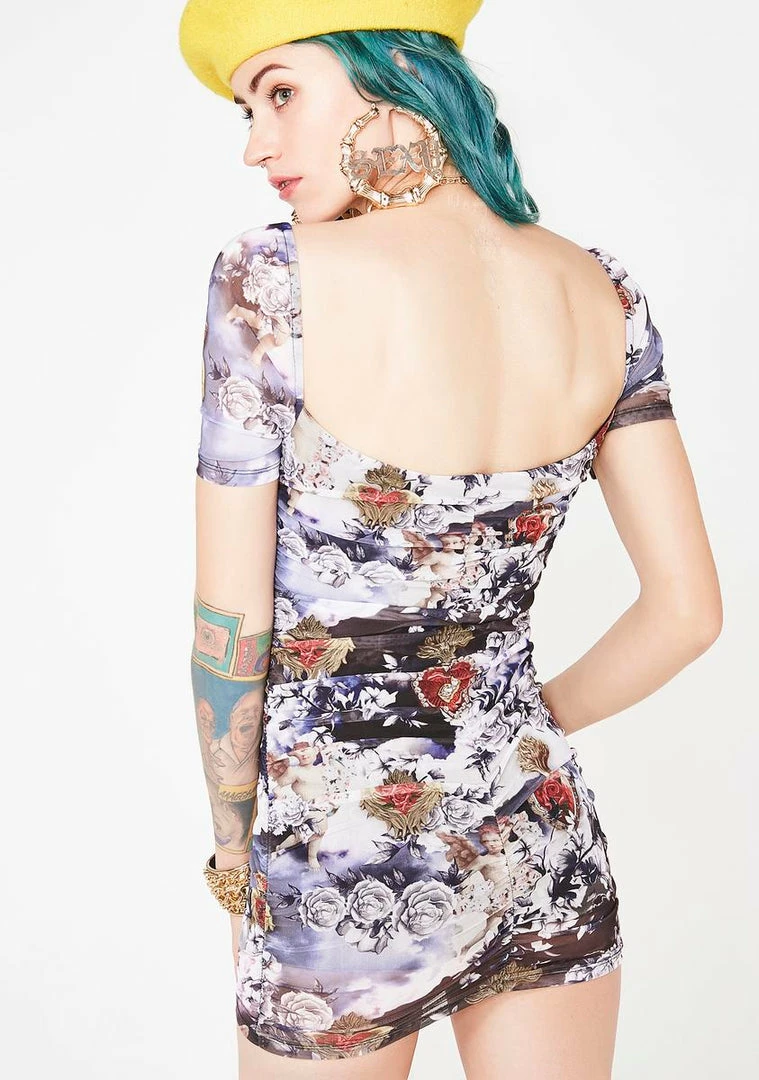 Cheapest π₯ Jaded London Cherub Print Ruched Mesh Mini π Dress π₯° 6 Jaded London Cherub Print Ruched Mesh Mini Dress