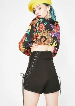 Jaded London Padlock Zip Shorts Bottoms