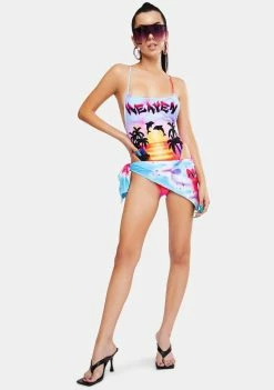 Jaded London Swim Angel Print Multi Way Sarong