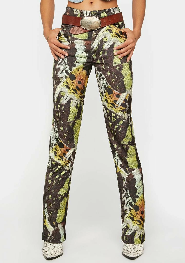 Budget 😍 Jaded London Aurora Satin Butterfly Trousers ⌛ 3 Jaded London Aurora Satin Butterfly Trousers