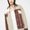 Jaded London Brown Patchwork Denim Jacket