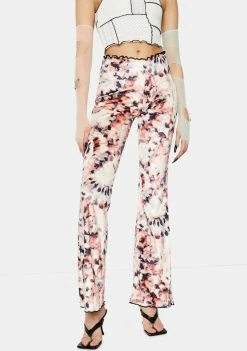 Jaded London Tie Dye Print Bootcut Jersey Trousers
