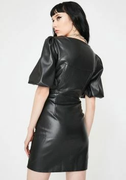 Jaded London Dresses Vegan Leather Corset Mini Dress