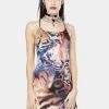 Jaded London Dresses Tiger Print Satin Tie Back Maxi Dress