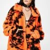 Cheapest ๐ Jaded London Outerwear Orange Tie Dye Fleece Jacket ๐ 2 Jaded London Outerwear Orange Tie Dye Fleece Jacket