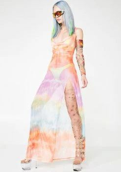 Jaded London Maxi Mesh Beach Dress