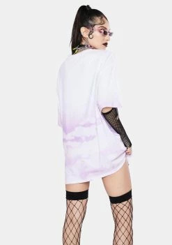 Jaded London Fantasy Heart Scene Print Oversized T-Shirt