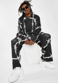 Jaded London Barbed Wire Pleated Trousers