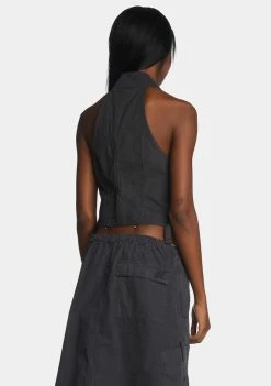 Budget ❤️ Jaded London Vintage Grey Cargo Halter Neck Top Tops ❤️ 9 Jaded London Vintage Grey Cargo Halter Neck Top Tops