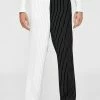 Hot Sale ⭐ Jaded London Spliced Black & White Suit Trousers ❤️ 1 Jaded London Spliced Black & White Suit Trousers
