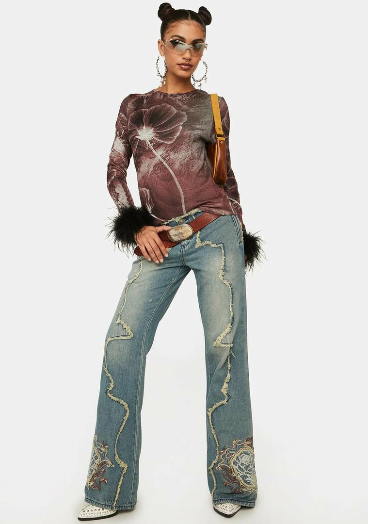 Best Sale ⭐ Jaded London Tops Ocelli Feather Cuff Knit Jumper ⭐ 5 Jaded London Tops Ocelli Feather Cuff Knit Jumper