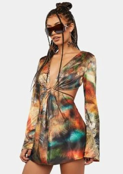 Jaded London Orbit Satin Mini Dress Sundress