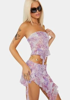 Jaded London Wisterial Mesh Tube Top